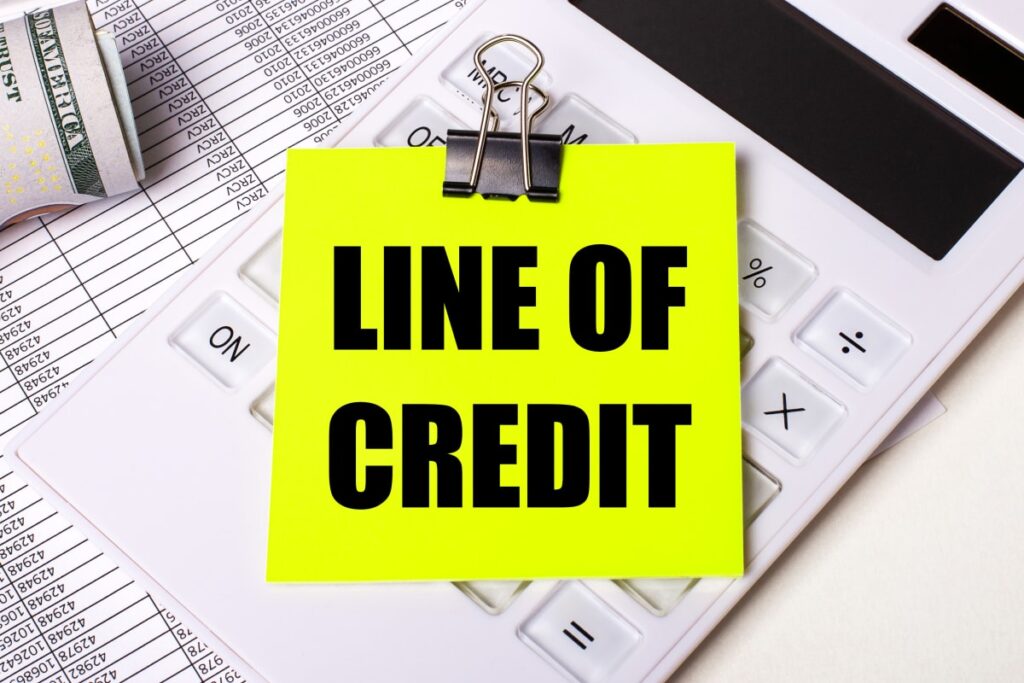 line of credit on calculator